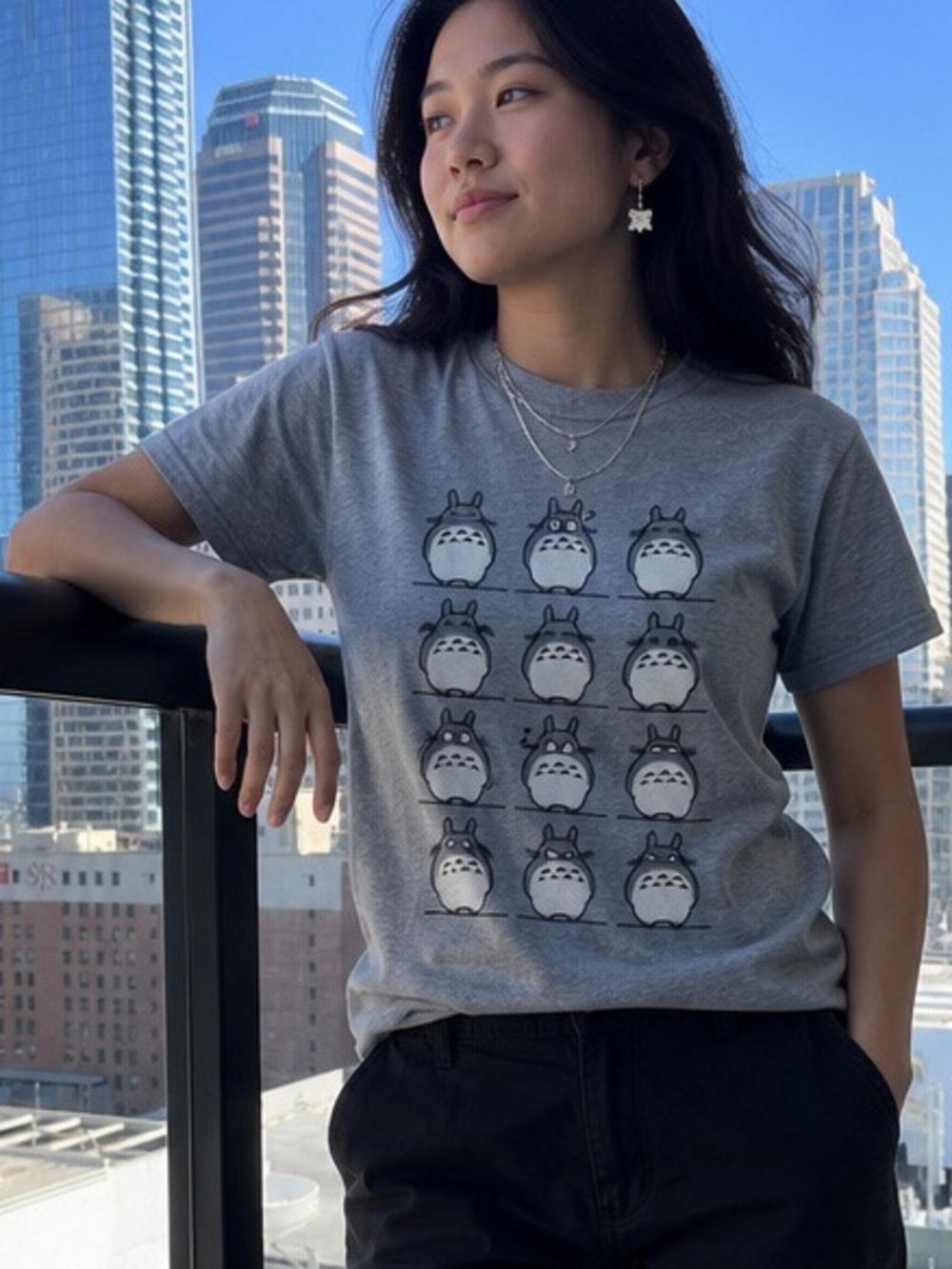 Totoro Print Tee Shirt Size S